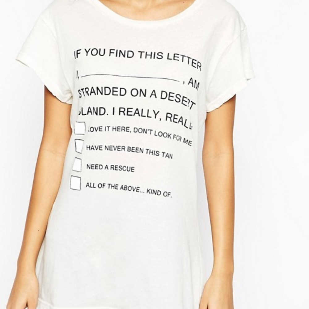 WILDFOX ISLAND MESSAGE TEE NWOT! - Picture 5 of 6